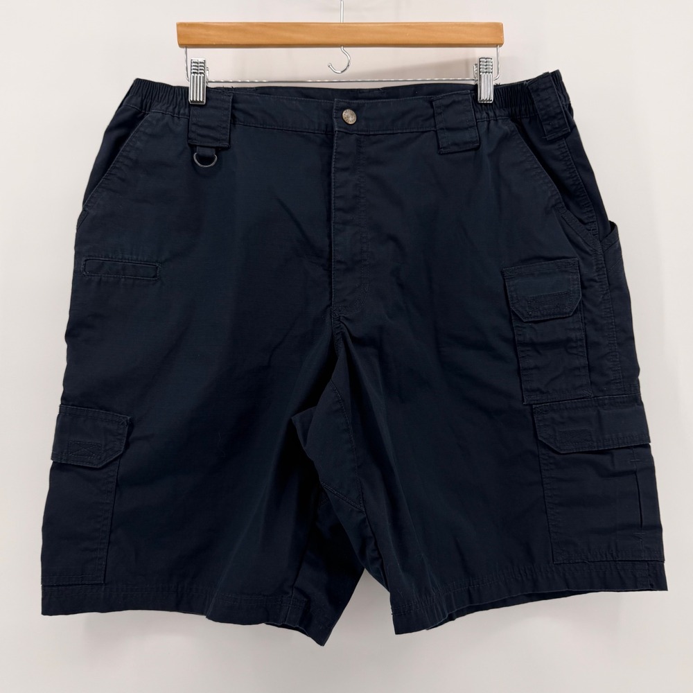 5.11 Tactical Series Mens Navy Blue Ripstop Cargo Shorts Size 42 Utility Work